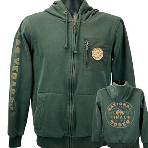 NFR National Finals Rodeo 2018 Hoodie Mens S Small Green Hooded Sweatshirt PRCA